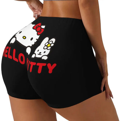 Custom Hello Kitty Cat Gym Shorts Women Athletic Shorts