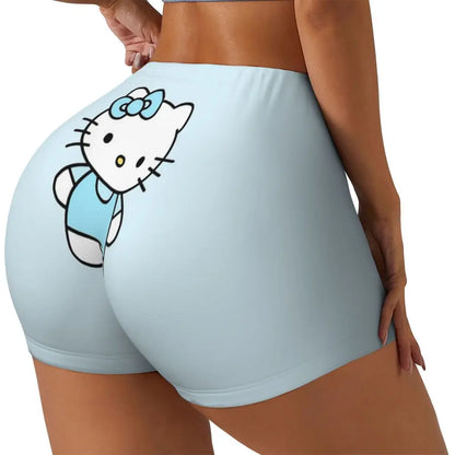 Custom Hello Kitty Cat Gym Shorts Women Athletic Shorts