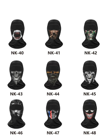 Skull Men Balaclava Mask Cycling  Face Cover Motorcycle Bicycle Headgear Full Face Bandana Breathable Windproof