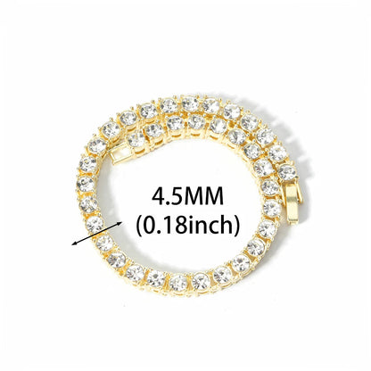 New Miami Iced Out Cuban Link Chain Bracelet For Men&Women Full Rhinestones Charms Hip Hop Jewelry 13mm Crystal Chain Party Gift