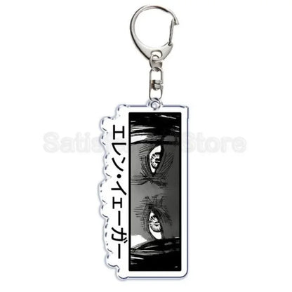 Hot Atan Allen Yeager Keychain Pendant Rtacking of The Giants Armin Arlert Levi Ackermole Playing Double Sided Acrylic Keyring