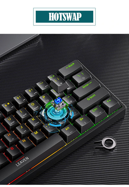 Mini Backlit RGB Gaming Mechanical Keyboard Gamer Mechanic Kit Custom