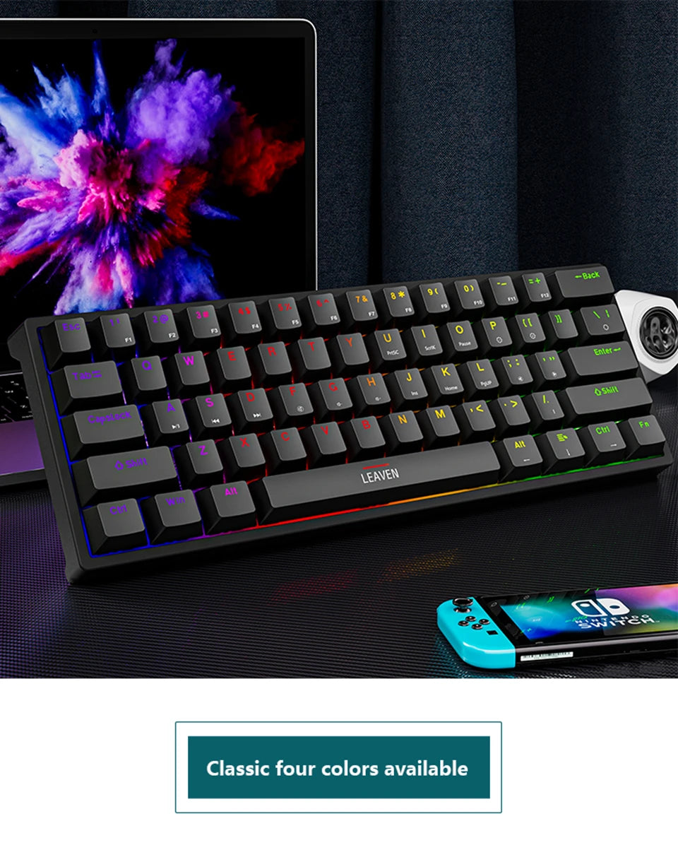 Mini Backlit RGB Gaming Mechanical Keyboard Gamer Mechanic Kit Custom