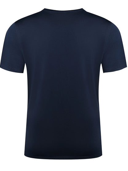 Men's 100% pure cotton fashionable casual loose Blessed letter pattern printed round neck short sleeved T-shirt