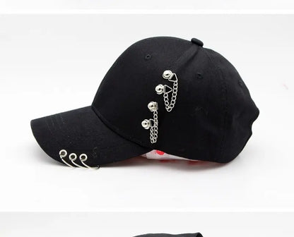 Women Men Snapback Adjustable Vintage Iron Chain Hats