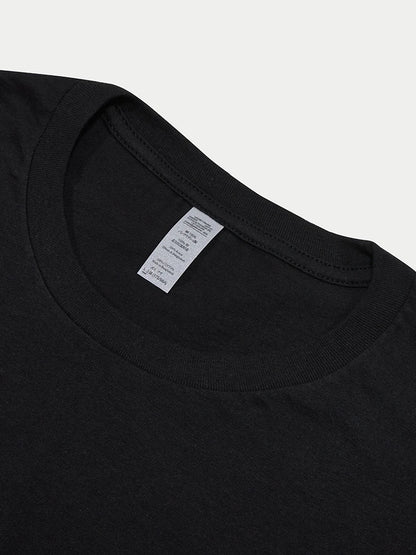 Blue Skeleton Man Life Goals Letter Printing O-Neck Cotton Tops Street Fashion Tees Loose Soft Clothes