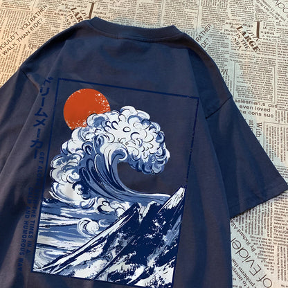 Get Along With The Time Mens Oversize Short Sleeve Quality T Shirts Casual Soft Tops