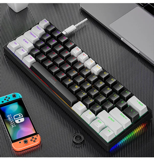 Mini Backlit RGB Gaming Mechanical Keyboard Gamer Mechanic Kit Custom