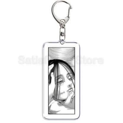 Hot Atan Allen Yeager Keychain Pendant Rtacking of The Giants Armin Arlert Levi Ackermole Playing Double Sided Acrylic Keyring