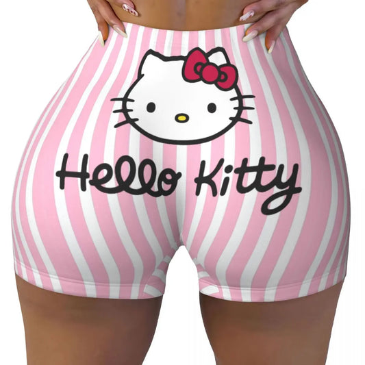 Custom Hello Kitty Cat Gym Shorts Women Athletic Shorts