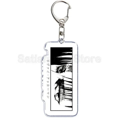 Hot Atan Allen Yeager Keychain Pendant Rtacking of The Giants Armin Arlert Levi Ackermole Playing Double Sided Acrylic Keyring
