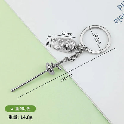 Fencing Keychains Keychain for Key Swords Jewelry
