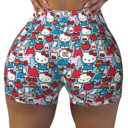 Custom Hello Kitty Cat Gym Shorts Women Athletic Shorts