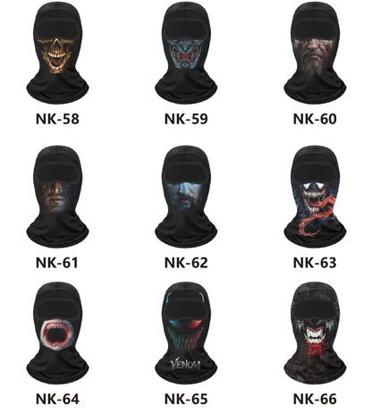 Skull Men Balaclava Mask Cycling  Face Cover Motorcycle Bicycle Headgear Full Face Bandana Breathable Windproof
