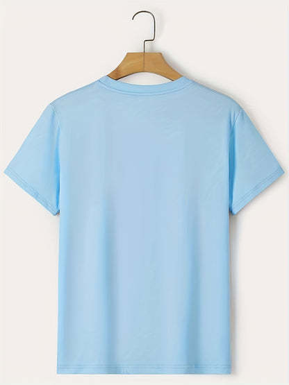 Men's  Comfy Cartoon Money & Hands Graphic Design Crew Neck T-shirt