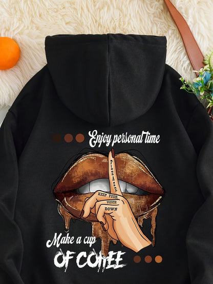 Women's Graphic Vintage Hoodie, Polyester Good Quality Hoodie