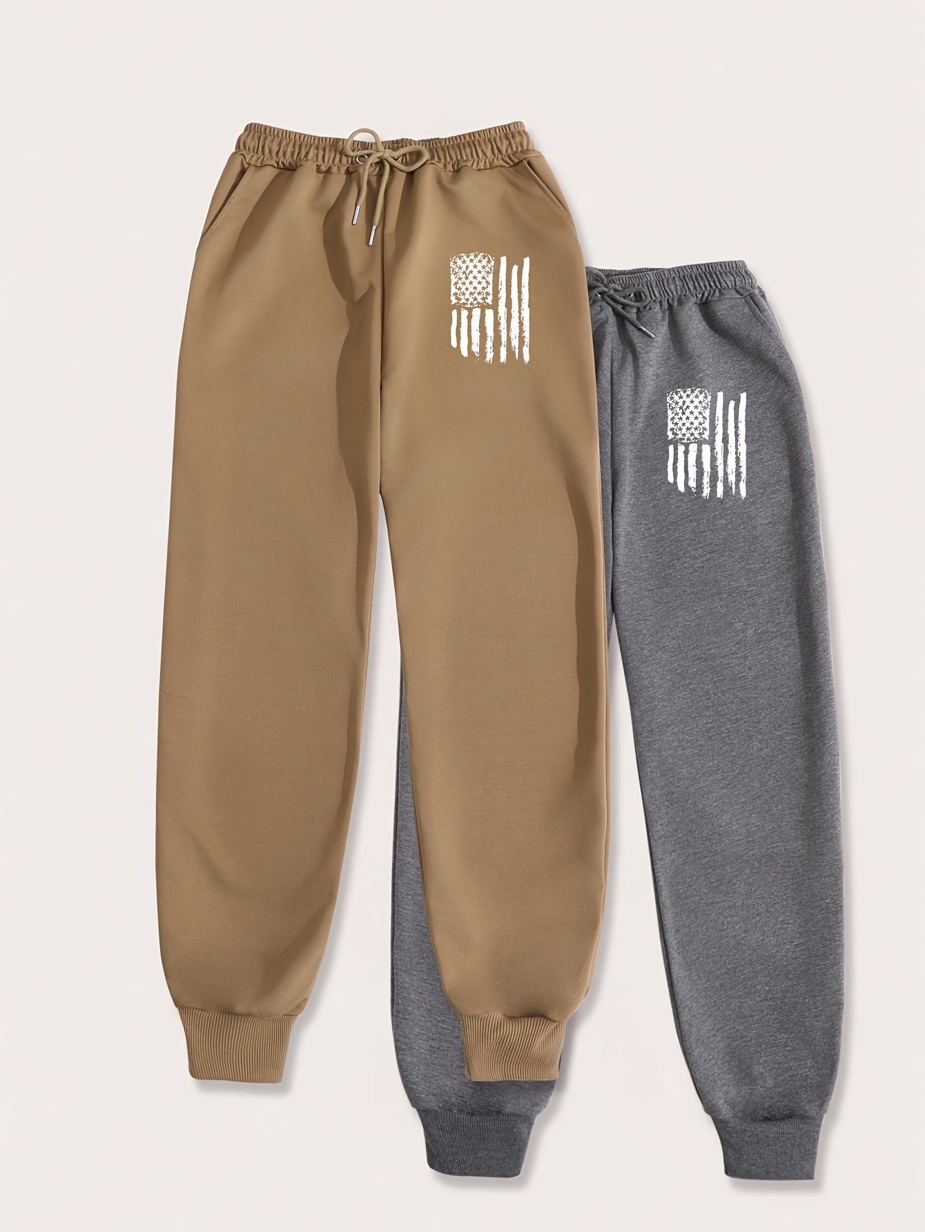 2-Pack Womens Jogger Sweatpants - Elastic Drawstring