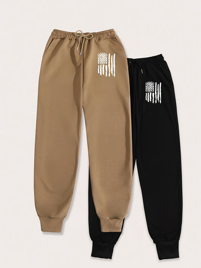 2-Pack Womens Jogger Sweatpants - Elastic Drawstring