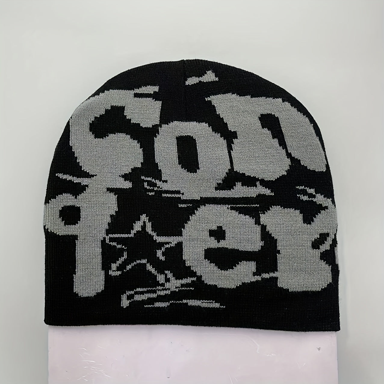Y2K Beanie Cap, Warm graphic vintage Beanie