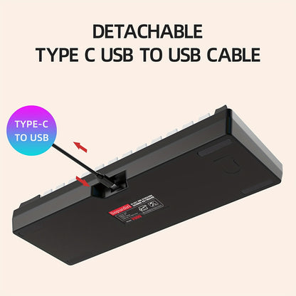 Wired Gaming Keyboard - Mini 61-Key, RGB Backlight, Suitable for PC/Mac