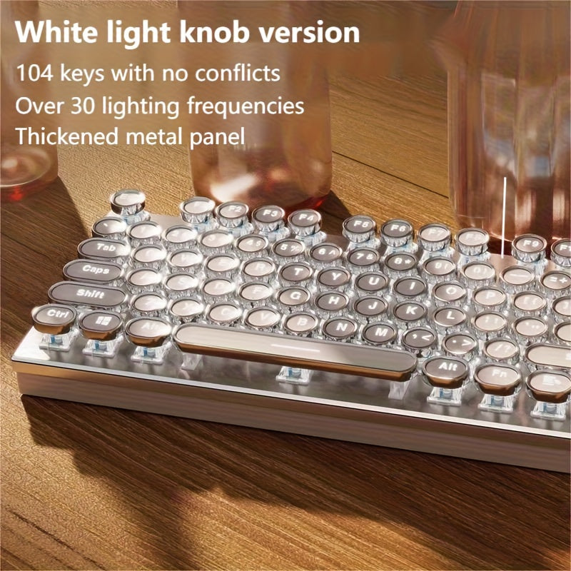 34 Kinds Of Lighting Effects, Real Mechanical Keyboard, Mouse, High Looks, USB, Wired