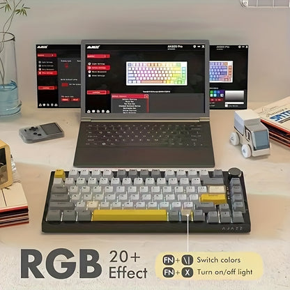 Wired Mechanical Gaming Keyboard with Volume Knob, South-Backlit LED