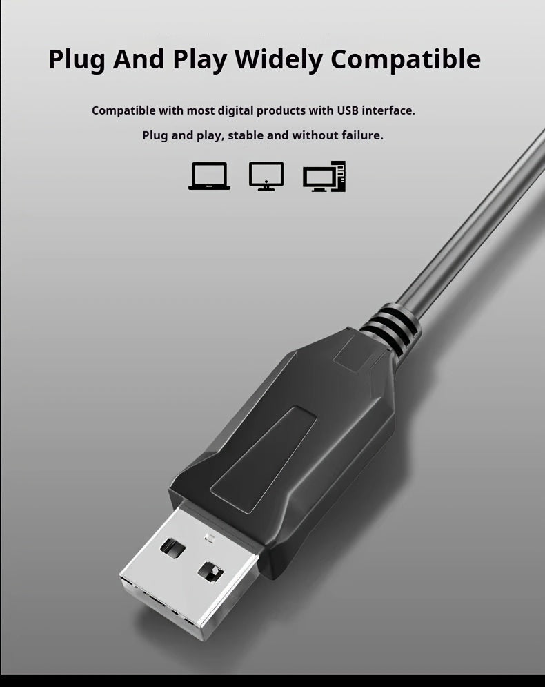 Silent Wired Gaming Keyboard, 104-Key Full Size Rainbow LED Backlit, Quiet Typing