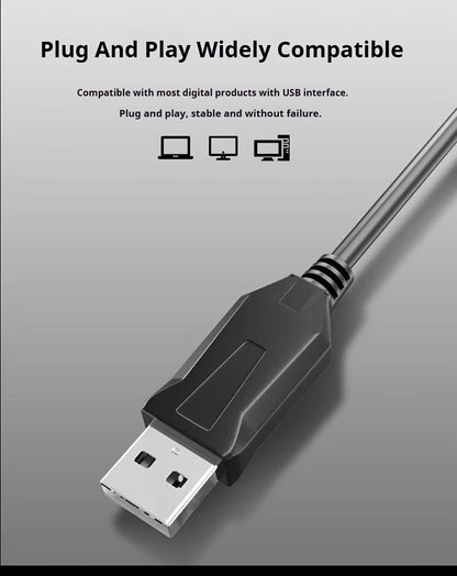 Silent Wired Gaming Keyboard, 104-Key Full Size Rainbow LED Backlit, Quiet Typing