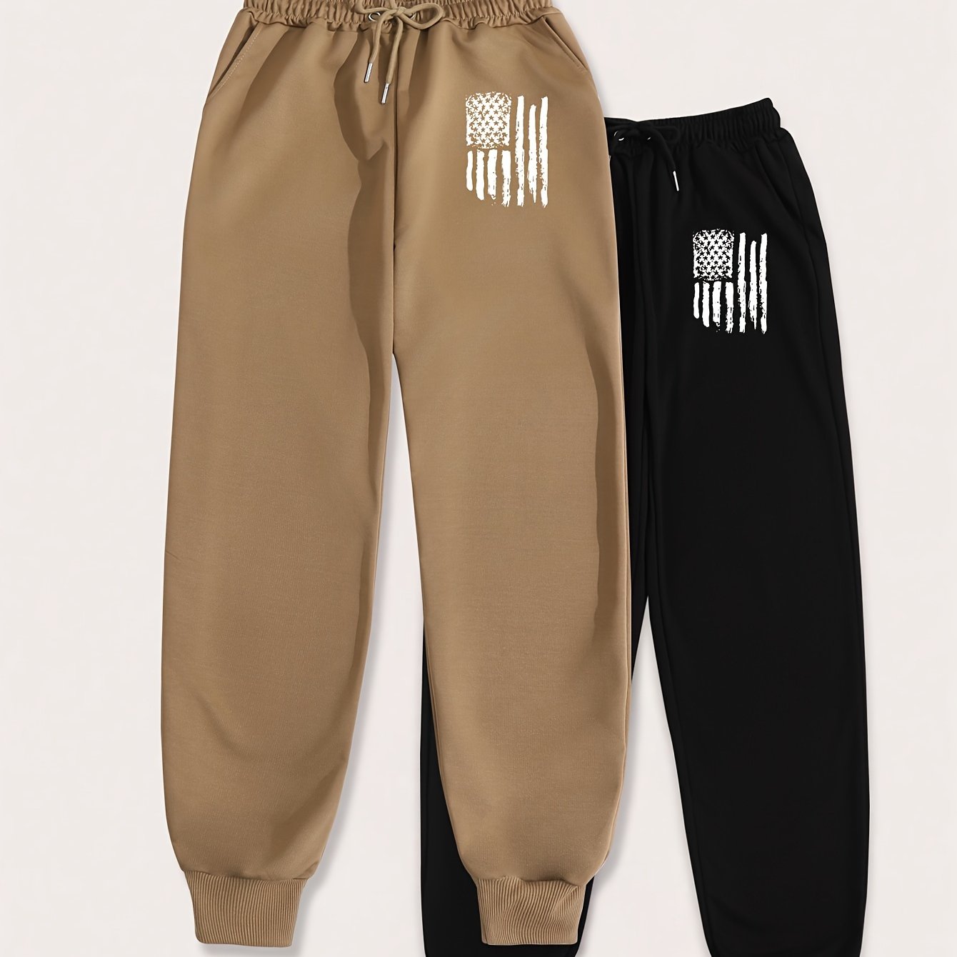 2-Pack Womens Jogger Sweatpants - Elastic Drawstring