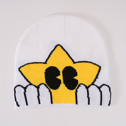 Star Beanie Candy Color Skull Cap Lightweight ElasticColdproof Beanies