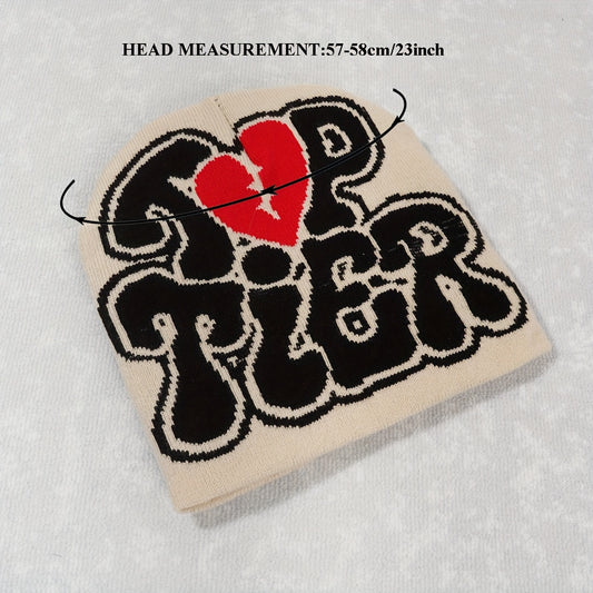 1pc Men's "TOP TIER" Beanie graphic vintage Beanie