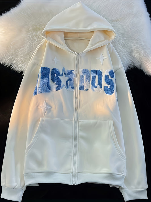 Cozy Hoodie - Zip-Up Sweatshirt with Drawstring
