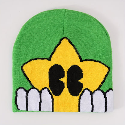 Star Beanie Candy Color Skull Cap Lightweight ElasticColdproof Beanies