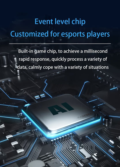 Mechanical Gaming Keyboard with Blue Switches - Round LED Backlit Keycaps, Wired USB Connectivity for Enhanced Gaming