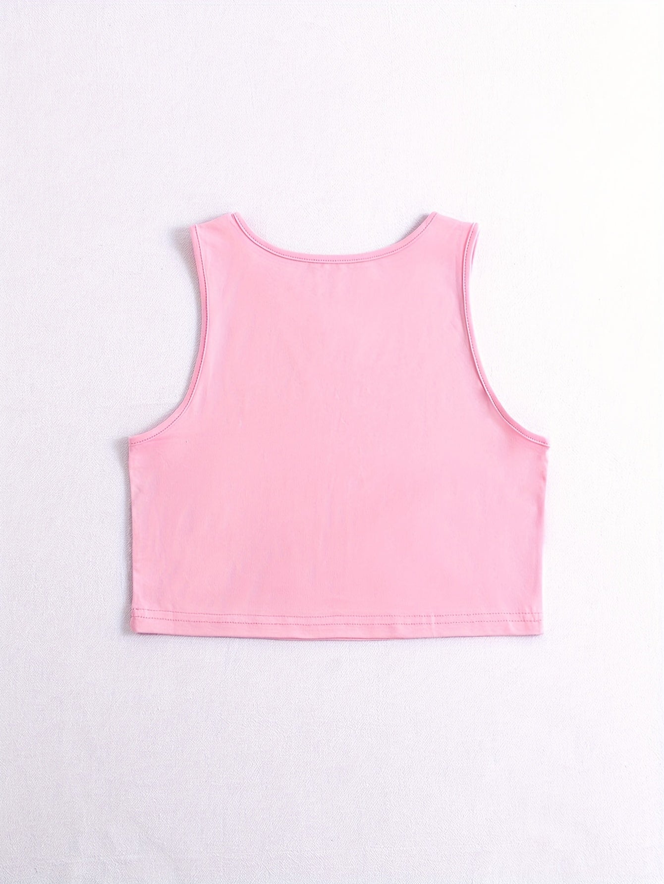 Letter Print Crop Tank Top, Y2K Sleeveless Tank Top For, Women's Clothing