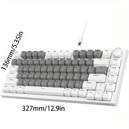 Wired Mechanical Gaming Keyboard with Volume Knob, South-Backlit LED