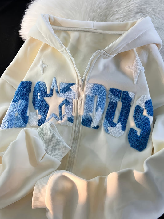Cozy Hoodie - Zip-Up Sweatshirt with Drawstring