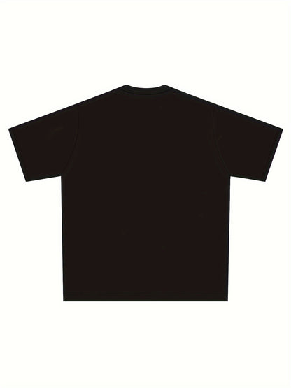 Vibrant Print Crew Neck T-Shirt - Women's Short Sleeve Y2K Fashion