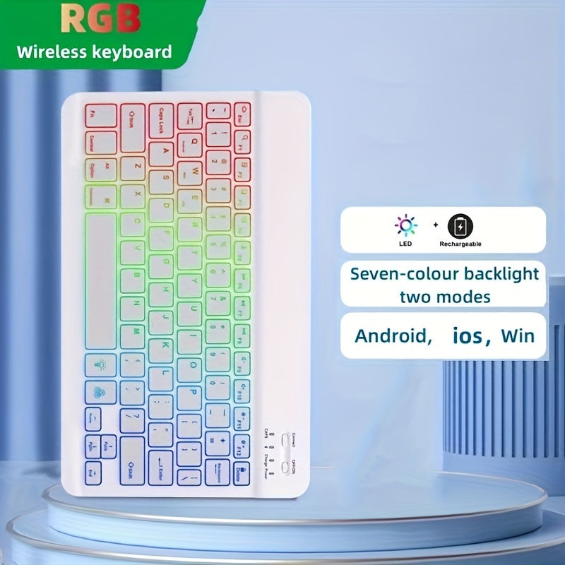 Rainbow RGB Wireless Keyboard - Rechargeable Wireless Keyboard