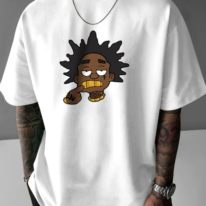 Men's Graphic Tee with Unique Portrait Design