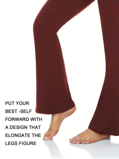 Women's High Waist Flared Leggings - Soft and Comfy