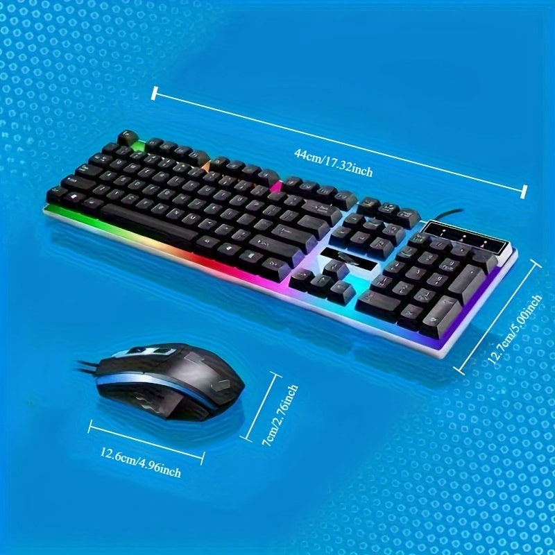 Wired Keyboard and Mouse Combo - Mechanical Feel