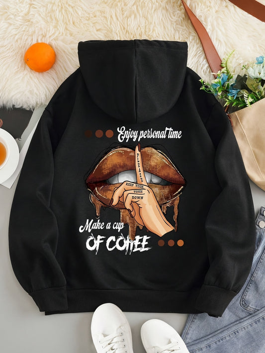 Women's Graphic Vintage Hoodie, Polyester Good Quality Hoodie