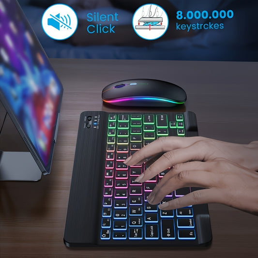 Rainbow RGB Wireless Keyboard - Rechargeable Wireless Keyboard