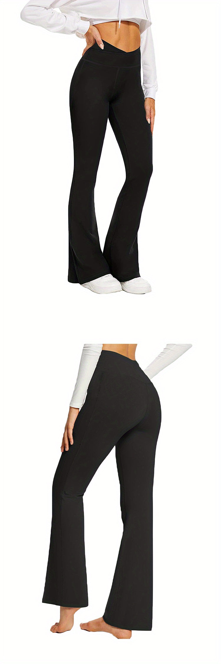 Women's High Waist Flared Leggings - Soft and Comfy