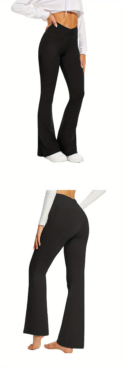 Women's High Waist Flared Leggings - Soft and Comfy