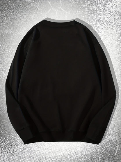 Mens Y2k Skeleton Thorns Graphic Sweatshirt - Comfortable Stretch Pullover