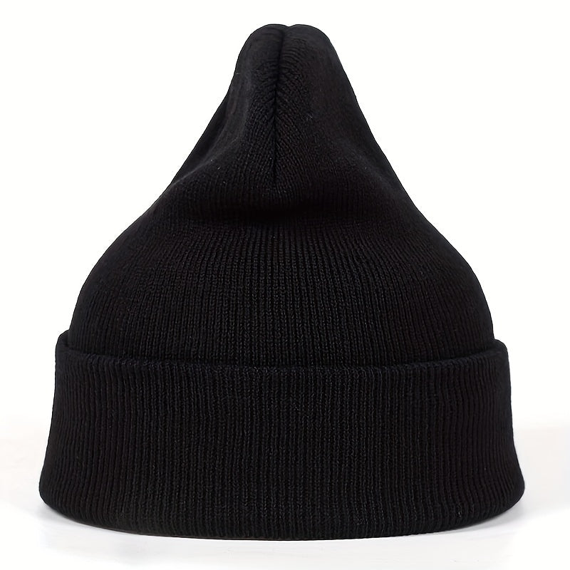 Graphic Beanie Solid Color Simple Beanies Casual Elastic Lightweight Skull Cap
