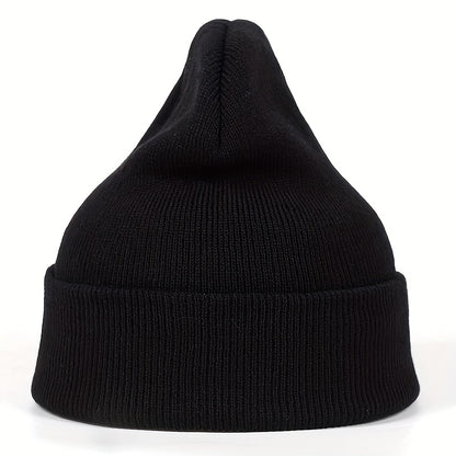 Graphic Beanie Solid Color Simple Beanies Casual Elastic Lightweight Skull Cap