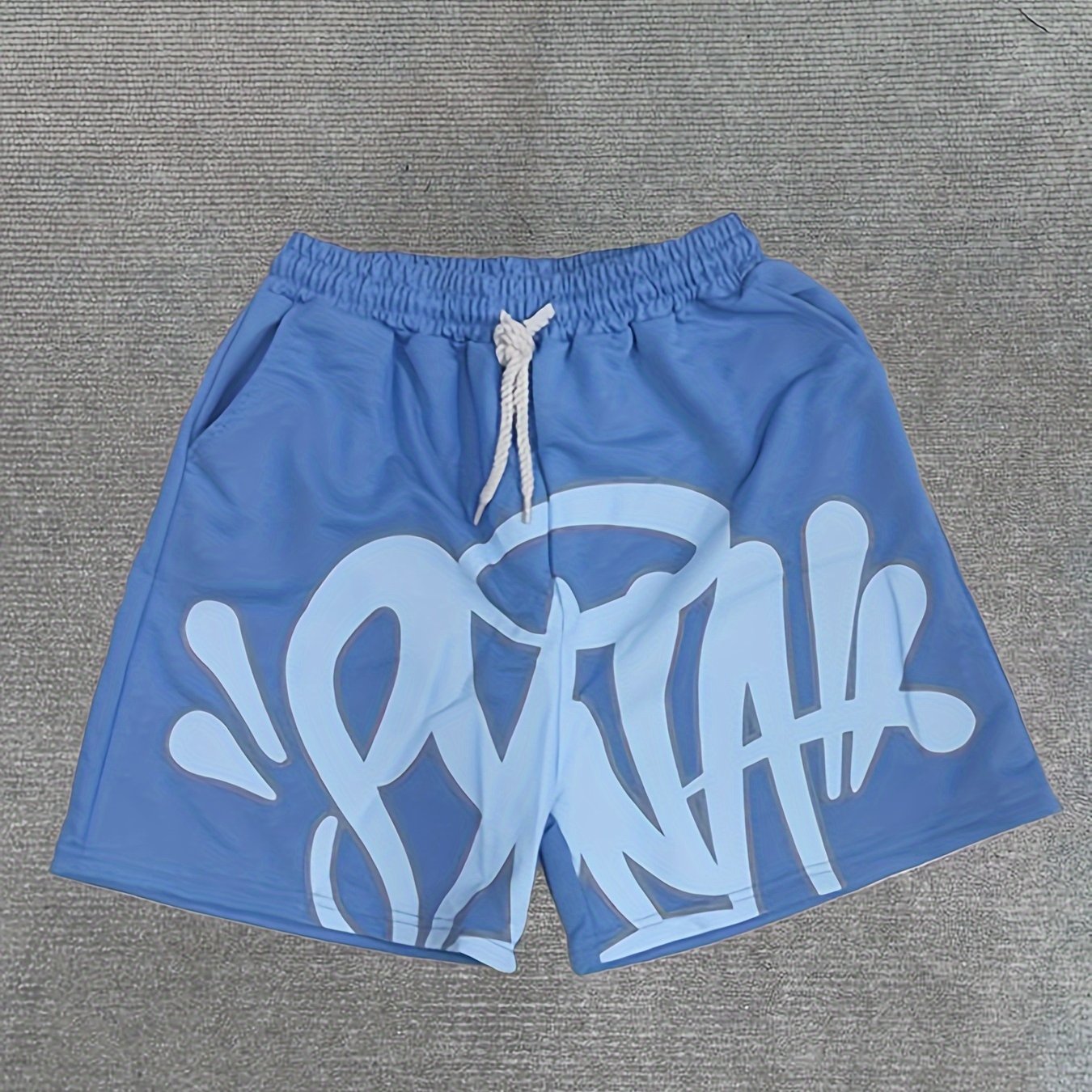 Casual Retro Drawstring Shorts for Men - Y2K-Inspired Cotton Blend, Machine Washable